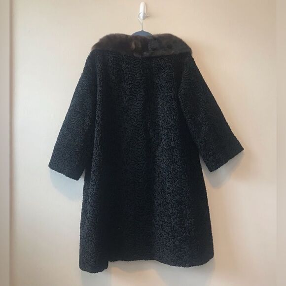 Vintage Persian Lambs wool with mink collar 1950/60 - Picture 2 of 10